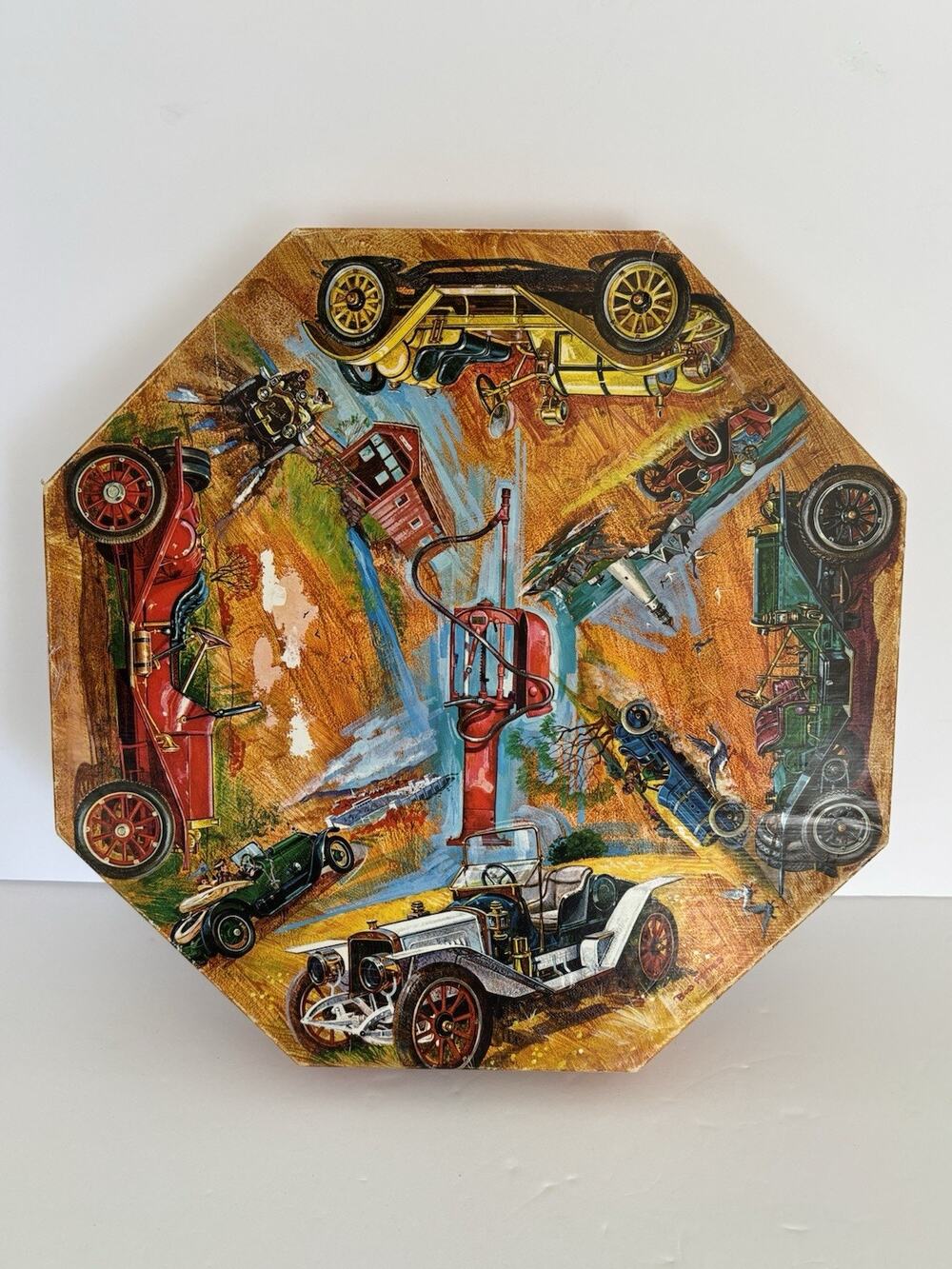Vintage 1967 Springbok Octagon Car Puzzle, 500 pieces, COMPLETE!, Race-A-Bouts